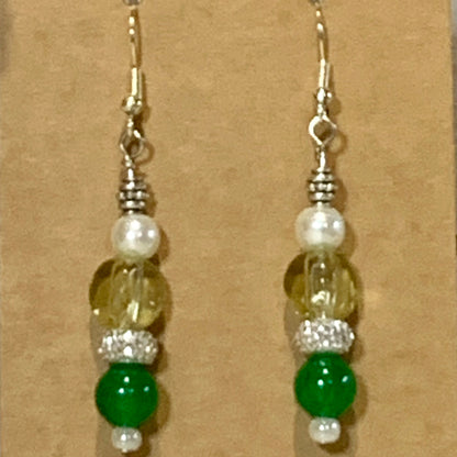 Mixed Green Baubles & Beads