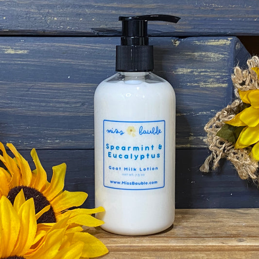Spearmint & Eucalyptus Essential Oil Goat Milk Lotion