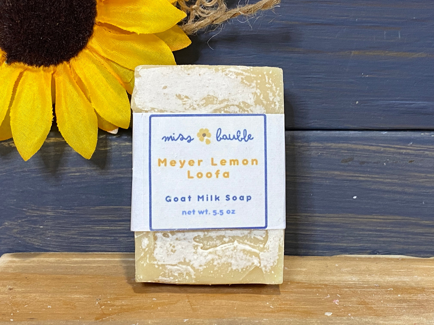 Loofa Meyer Lemon Goat Milk Soap